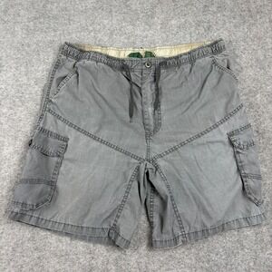 Stillwater Supply Co Cargo Shorts Mens Medium Gray Elastic Waist Utility Outdoor
